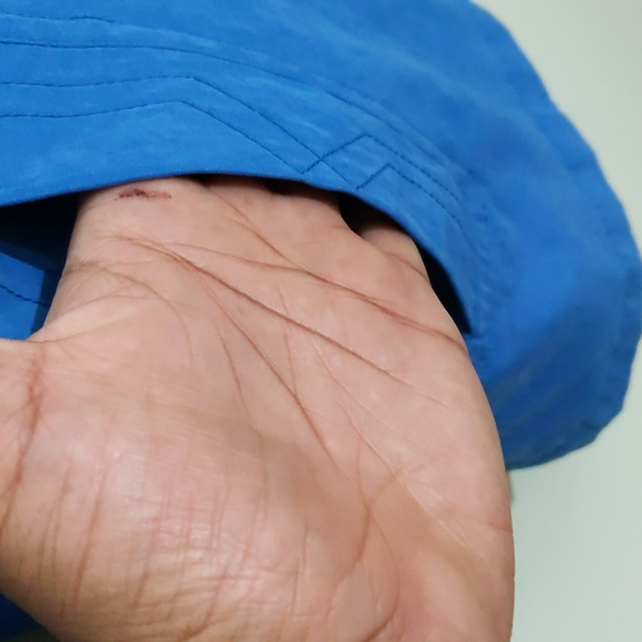 Apropos| Vibrant Blue Spring or Fall Button Up Jacket Polyester Nylon Blend - Picture 6 of 16